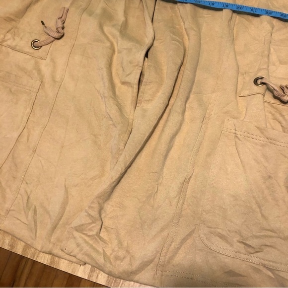 Knox Rose Beige Stretchy Shawl Neck Open Cardigan Sweater Pockets Womens Size 1 - Picture 8 of 8